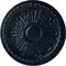 Ekena Millwork Raymond Ceiling Medallion (Fits Canopies up to 5 3/8"), Hand-Painted Midnight Dream, 18"OD x 1 1/4"P CM18RA2MDF - alternate 1